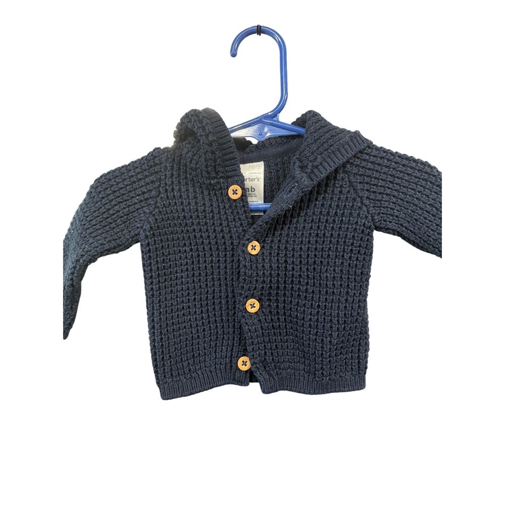 Blue Crocheted Jacket - Carter's - NB